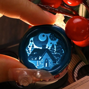 Sello de cera cabeza de sello Latón Nueva SERIE DE Navidad Embalaje de regalo de vacaciones sobre Sello de tarjeta de felicitación Cabeza de latón macizo relieve mate - Product Image 3