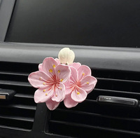 Diffuseur de parfum en plâtre en forme de fleur, à suspendre pour voiture, décoration de grille d'aération, pierre aromatique solide, désodorisant d'intérieur pour femme