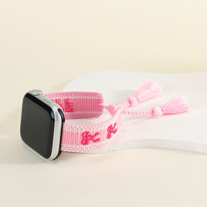 Mode <span class=keywords><strong>meilleur</strong></span> ami lettre broderie tissé bracelet de montre réglable <span class=keywords><strong>sport</strong></span> gland bracelet de montre <span class=keywords><strong>pour</strong></span> <span class=keywords><strong>Apple</strong></span> <span class=keywords><strong>Watch</strong></span> série - Product Image 5