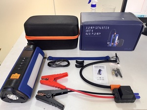 10000mAh xe nhảy khởi động lốp Inflator thiết bị ngân hàng điện Máy nén khí dẫn ánh sáng cho xe tải Motorcycles-1000a đỉnh cao hiện tại - Product Image 5