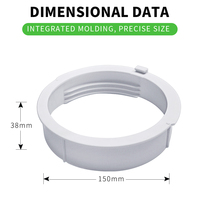 Anneau de connexion pour conduit de climatiseur portable - Interface ABS améliorée KY-35, adaptateur de remplacement pour tuyau d'évacuation, raccord durable en ABS blanc