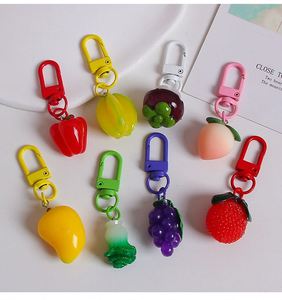 Pendentif porte-clés fruit de simulation, délicat, mignon, pour femme, orange, pour sac, couple, orange, patate douce - Product Image 1