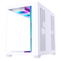 Lovingcool nuevo diseño Vertical torres completas cubierta de escritorio ATX CPU ARGB cubo Mesa Gaming PC caso vidrio ordenador aleación de aluminio