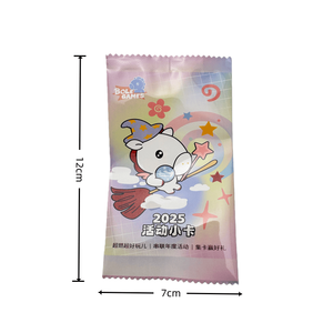 Professionelle OEM Maßgefertigte Sammelkarten <span class=keywords><strong>PET</strong></span>/<span class=keywords><strong>PE</strong></span> Kunststoff-Schrumpfbeutel Heißsiegelung Tiefdruck Einwegverpackung 12*7cm - Product Image 4