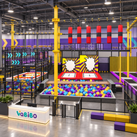 Équipement de parc de trampolines sur mesure Vabibo Factory TP153, fosse à mousse intérieure commerciale pour centre familial, capacité 100-500 kg, plus de 10 passagers