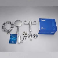 Ensemble de douche en laiton moderne mitigeur de douche rond robinet de baignoire à main