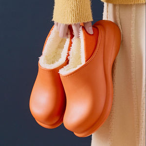 Chaussons en fourrure de laine de coton chauds imperméables pour l'intérieur et l'extérieur, plateforme d'hiver, avec logo personnalisé, unisexe - Product Image 3
