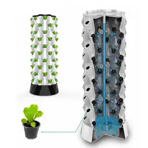 Système de culture hydroponique colonne tour aéroponique verticale pour plantes d'intérieur à effet de serre