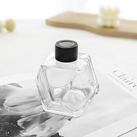 Forme hexagonale 100ml 200ml diffuseur de roseau de luxe bouteille en verre bouteille d'aromathérapie bouteille de diffuseur de parfum d'intérieur