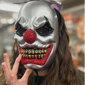 Nuevo espíritu Halloween Scary Clown Rhinestone Mask Bling Killer Clown Mask Horror Party Mask Fabricante - Product Image 2