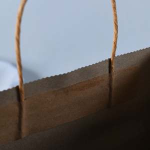 ถุงช้อปปิ้งกระดาษคราฟท์แบบกำหนดขนาดได้ ปี 2023 เป็นมิตรกับสิ่งแวดล้อม ย่อยสลายได้ หรูหรา พร้อมพิมพ์ออฟเซ็ตและหูหิ้วกระดาษ - Product Image 3