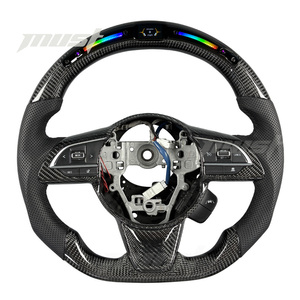 Volant <span class=keywords><strong>sport</strong></span> tout-terrain personnalisé en fibre de carbone noire avec affichage LED des tours de pédalier pour <span class=keywords><strong>Suzuki</strong></span> Jimny <span class=keywords><strong>Swift</strong></span> 2017-2026 - Product Image 1