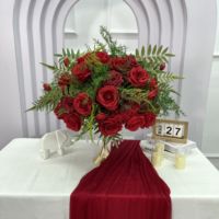 Décorations de table de mariage 50cm 60cm 70cm 80cm, arrangement floral de roses, verdure, centre de table de mariage orange et violet, boule de fleurs