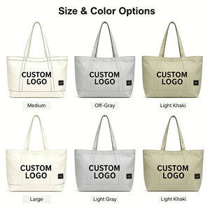 Custom Logo Plain <b>Large</b> Size Printed Eco Friendly Recycled Reusable Sublimation Beach Shopping Tote <b>Bag</b> Cotton <b>Canvas</b> Beach <b>Bag</b> - Product Image 3