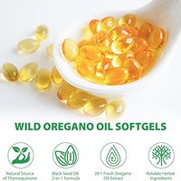 Capsules d'huile d'origan en gélules, marque privée, antioxydants, complément alimentaire pour la santé, 300 particules