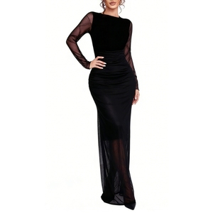 ชุดแม็กซี่เดรสแขนยาวรัดรูปพิมพ์ลายเสือดาว - Product Image 2