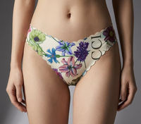 Braguitas de nailon de talle bajo para mujer con estampado mixto de mariposa y leopardo, sin costuras, con borde ondulado festoneado, sedosas, suaves, invisibles y elásticas.