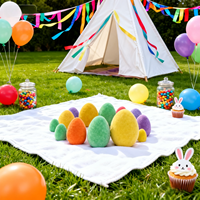 Décorations d'œufs de Pâques en polystyrène durables, colorées, faites à la main, très vendues, cadeaux de Pâques, ornements pour les fêtes de chasse aux œufs de Pâques