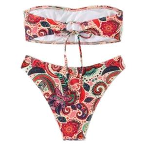 Maillot de bain deux pièces sans bretelles avec pompons, best-seller transfrontalier pour influenceurs du commerce extérieur - Product Image 5