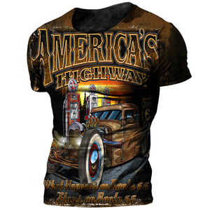 <span class=keywords><strong>T</strong></span>-<span class=keywords><strong>shirt</strong></span> <span class=keywords><strong>vintage</strong></span> 66 Route pour hommes <span class=keywords><strong>T</strong></span>-<span class=keywords><strong>shirt</strong></span> surdimensionné imprimé en 3D Biker Motor <span class=keywords><strong>T</strong></span>-<span class=keywords><strong>shirt</strong></span> à manches courtes Route 66 Racing Camiseta - Product Image 4