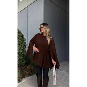 Casual Tie-Up <b>Cardigan</b> 1572 Long Short Styles Embroidery Decoration Button Closure Bow Collar Cashmere Material for <b>Spring</b> - Product Image 1