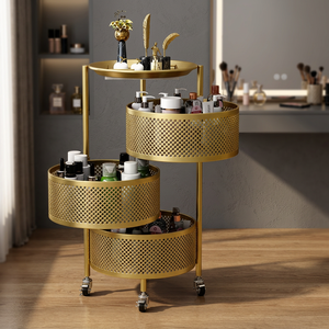 Spécialisé pour les salons de beauté, ce chariot de beauté pour manucure, extensions de cils et tatouages est équipé d'un petit chariot de rangement. - Product Image 2