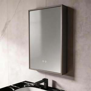 Meuble-lavabo flottant moderne et minimaliste, élégant et compact, avec un design esthétique de style mur en béton - Product Image 5