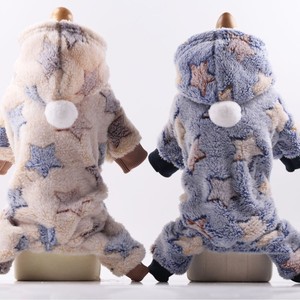 Shine And Shine Dog <b>Cat</b> <b>Clothes</b> Flannel Winter Warm Hoodie Pet Apparel Four Legged Clothing Colorful Patterned Pet Wear - Product Image 4