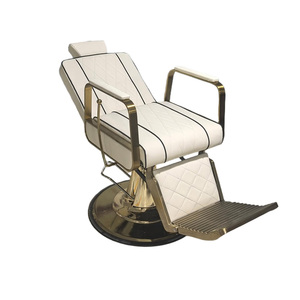 Sillón de Barbería Moderno de Altura Ajustable con Marco Reclinable de Acero Inoxidable para Corte de Cabello y Contorno Facial, Uso en Salón - Product Image 3