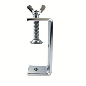Serre-câble en acier inoxydable avec écrou à aile papillon, serrage manuel pour un fixation rapide en atelier et en construction - Product Image 1