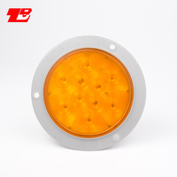 Feu arrière LED rond intégré de 4 pouces, feu stop, feu de position, feu de direction pour camion remorque 12v 24v, feu arrière étanche