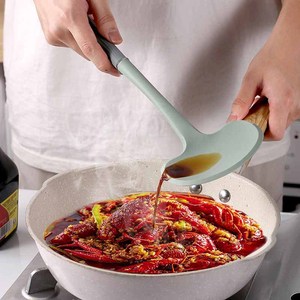 Spatule de cuisine en silicone 2 en 1, antiadhésive, résistante à la chaleur, pour la cuisson - Product Image 1