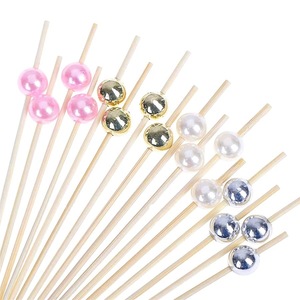 Brochettes à fruits jetables de 12 cm, brochettes à cocktail perlées pour fête, dessert, burger, fourchettes à fruits créatives, paquet de 100 pièces - Product Image 4
