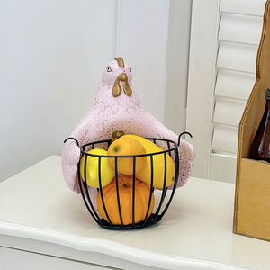 Cesta para Frutas y Verduras Hug Chicken, Cesta de Almacenamiento Giratoria de Hierro Desmontable, Cesta de Almacenamiento, Cesta para Guardar Frutas - Product Image 3