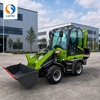 LUYU 1-Tonnen-Mini-Baggerlader Schwerlast-4x4-Traktor mit Frontlader und Heckbagger