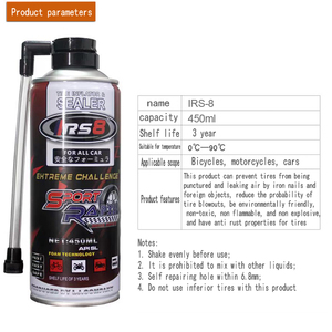 450ML IRS8 API SL Reparación de neumáticos antipinchazos Herramienta de mano líquida Reparación de neumáticos Parche de reparación de neumáticos Inflador Sellador Todos los coches son compatibles con ODM/OEM - Product Image 6