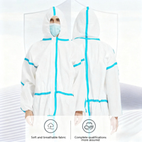 Combinaison jetable de protection médicale respirante de combinaison d'EPI de docteur d'hôpital pour des adultes