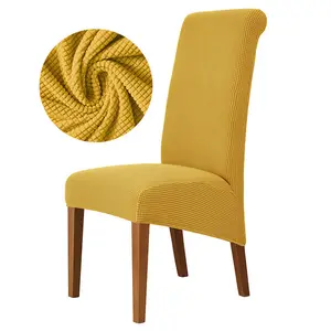 Funda para silla de comedor de gran tamaño, extragrande, cómoda, Spandex, alta elasticidad, Jacquard, fundas universales para sillas de comedor, XL