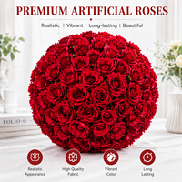 Boule de roses artificielles en soie, style moderne, décoration pour mariage, fête, événement, tailles 30-60 cm, haute qualité, durable, incassable