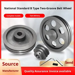 Poulie à double gorge en fer de type B pour courroie trapézoïdale avec boss et <span class=keywords><strong>crochet</strong></span> pour applications moteur OEM - Product Image 5