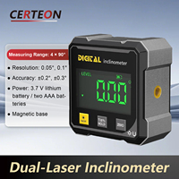 Rapporteur d'angle numérique haute précision avec double laser base magnétique et niveau électronique inclinomètre numérique