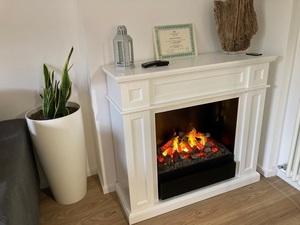 Foyer à vapeur d'eau en <span class=keywords><strong>marbre</strong></span> de style italien moderne avec support TV Décoration intérieure d'hôtel et de villa Foyer électrique à flamme LED - Product Image 5