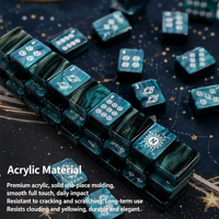Set Mahjong Amerika 166 Ubin Langit Berbintang 30mm Akrilik Premium Desain Asli 7 Warna OEM ODM Grosir untuk Hadiah Dewasa