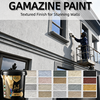 Revêtement extérieur Gamazine avec effet Graffiato |   Peinture anti-fissures à couche épaisse, matériau de façade durable résistant aux intempéries, durée de vie de 20 ans