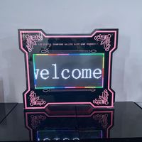 Présentateur de bouteille en acrylique à led personnalisé programme d'application panneau d'affichage à messages panneau d'affichage à led pour fête d'anniversaire en boîte de nuit
