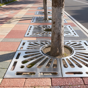 Grille d'arbre carrée en acier pour extérieur, grille d'arbre en métal pour trottoir, fournisseur de grille d'arbre en <span class=keywords><strong>fer</strong></span> pour bord de route - Product Image 3