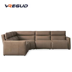 Rowland Phù hợp năm mảnh da chuyển động góc <span class=keywords><strong>sofa</strong></span> cắt khung gỗ ngả bọc cho khách sạn nhà phòng khách - Product Image 6