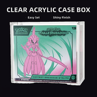 Boîte de protection en acrylique AW pour Pokémon, boîte Elite Trainer Box avec couvercle magnétique et étuis de collection ETB à bords arrondis