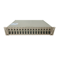 Gigabit/100Mbps/1000Mbps SMF/MMF Émetteur-récepteur à fibre optique simple/double Convertisseur de média enfichable Monté en rack à 16 emplacements pour FTTH