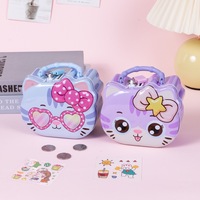 Tirelire mignonne et kawaii en forme de chat, couleur bonbon, design tendance, parfait pour le Nouvel An chinois, Thanksgiving, cadeau idéal, assurance automobile, éducation